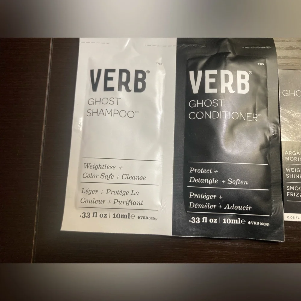 4/$25 Verb Ghost shampoo, conditioner & oil travel set. Brand new. 1 of each